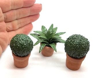 Miniature plant bundle, "The Garden Bundle", handmade, 1/12 scale