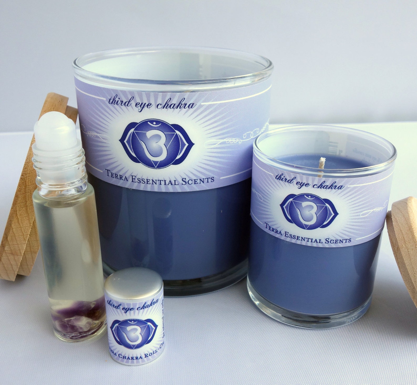 Terra Essential Scentschakra Candles & Rollon Third Eye Etsy