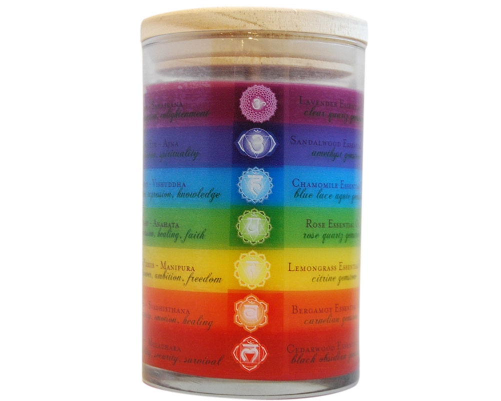 Terra Essential Scents 7Layer Large Chakra Candle Etsy