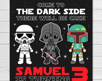 star wars invitation etsy