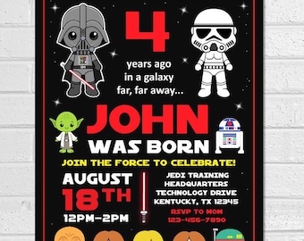 Star Wars Birthday Invitation - Star Wars Invitation Birthday - Star Wars Party Invite - Star Wars Birthday Party Printable