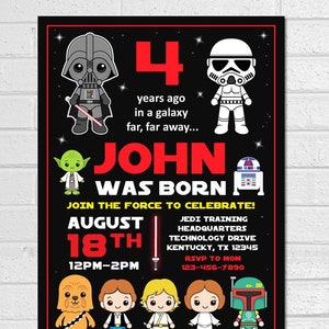 Star Wars Birthday Invitation - Star Wars Invitation Birthday - Star Wars Party Invite - Star Wars Birthday Party Printable