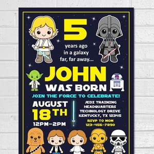 Star Wars Invitation, Starwars invitation, Star Wars Birthday Invitation, Star Wars Party invitation