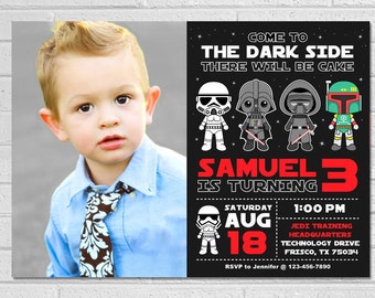 Star Wars Invitation, Star Wars Birthday, Star Wars Invite, Star Wars Party, Star Wars Printable, Star Wars Card, Star Wars Digital