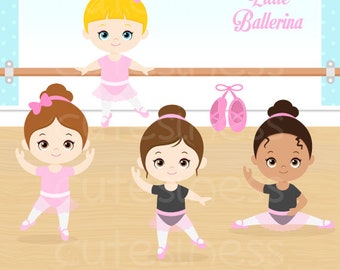 Ballerina clipart , girl ballet, dancing,black girl clipart,instant download PNG file