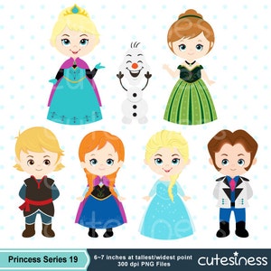 Instant Download Snow Princess ClipArt, Clipart, Snow Princess Clip Art image 2