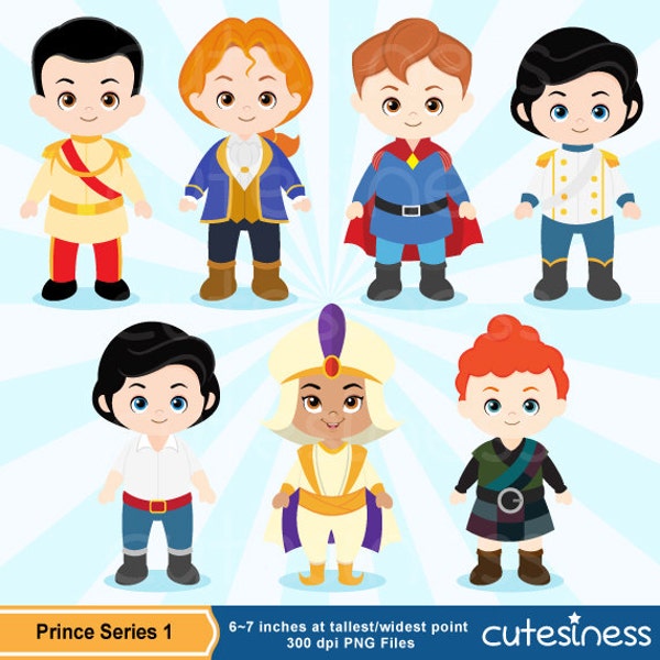 Prince Digital Clipart, Prince Clipart, Cute Prince Clipart, Fairytale Prince Clipart