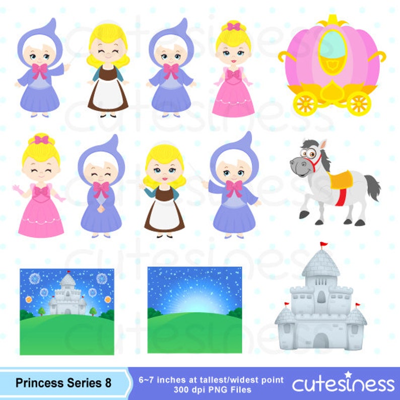 Cinderella Clipart Fairytale Princess Cinderella Digital image 4