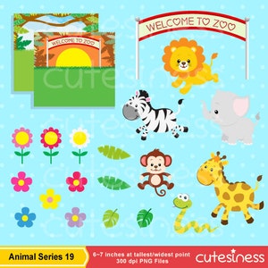 Safari Clipart, Safari Animals Clipart, Jungle Clipart, Jungle Animal Clipart, IN THE WILD Clipart image 4