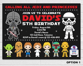 Galaxy wars invitation, Star Wars Birthday invitation, Boys invite, Children Invitation, INSTANT DOWNLOAD, Templates, Editable Invitation