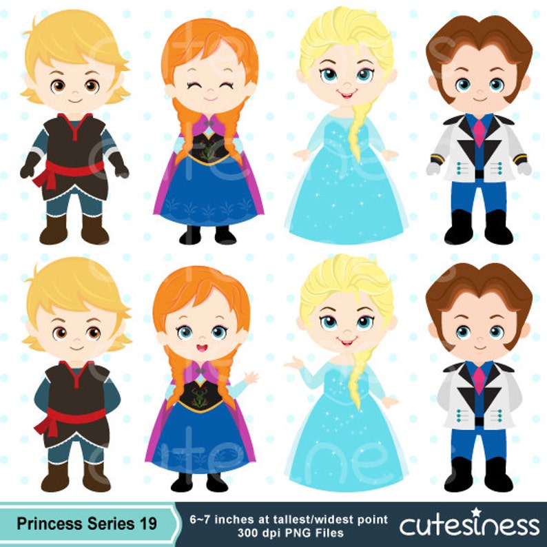 Instant Download Snow Princess ClipArt, Clipart, Snow Princess Clip Art image 3