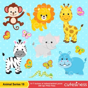 Safari Clipart, Safari Animals Clipart, Jungle Clipart, Jungle Animal Clipart, IN THE WILD Clipart image 3