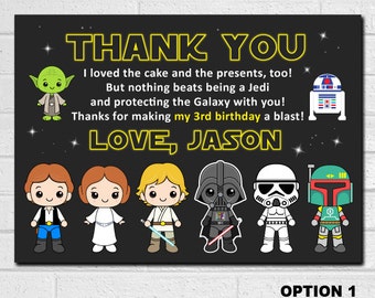 Star Wars Thank Card