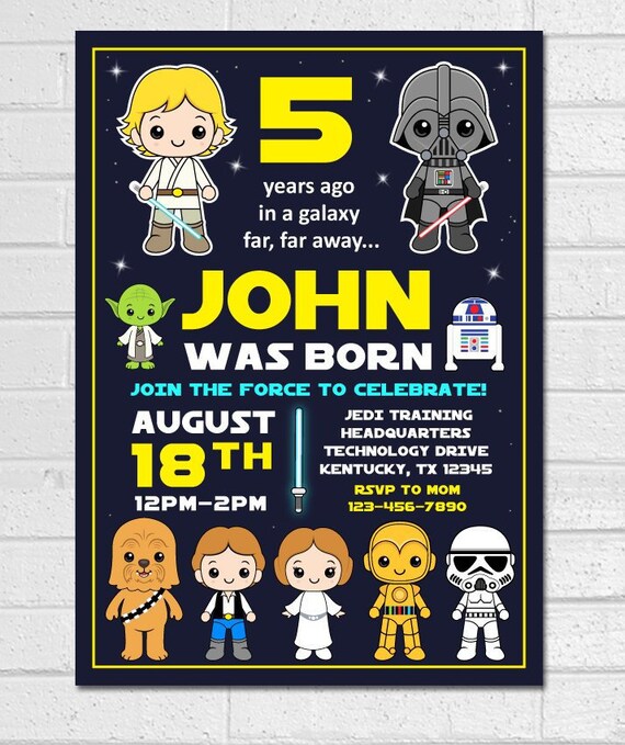star wars invitation starwars invitation star wars birthday etsy starwars invitation