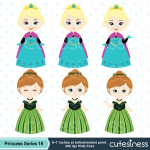 Instant Download Snow Princess ClipArt, Clipart, Snow Princess Clip Art image 4