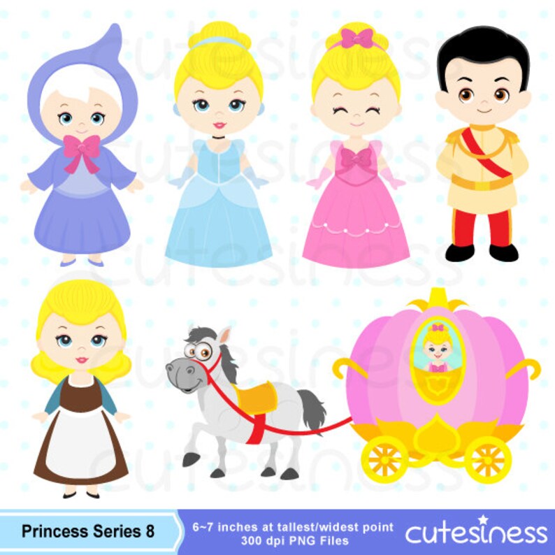 Cinderella Clipart Fairytale Princess Cinderella Digital image 3