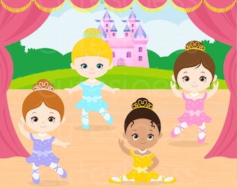 Ballerina clipart , girl ballet, dancing,black girl clipart,instant download PNG file