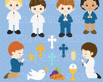 Pojkars första nattvard digital clipart, första nattvard clipart, första nattvard pojkar digital clipart, pojke första nattvard clipart