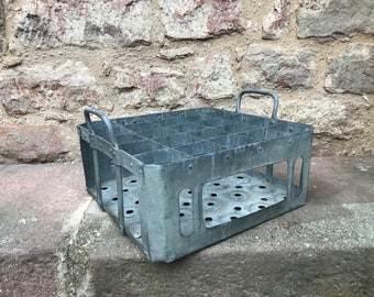 Old beer crate, bottle rack for Kronenbourg bottles early twentieth vintage