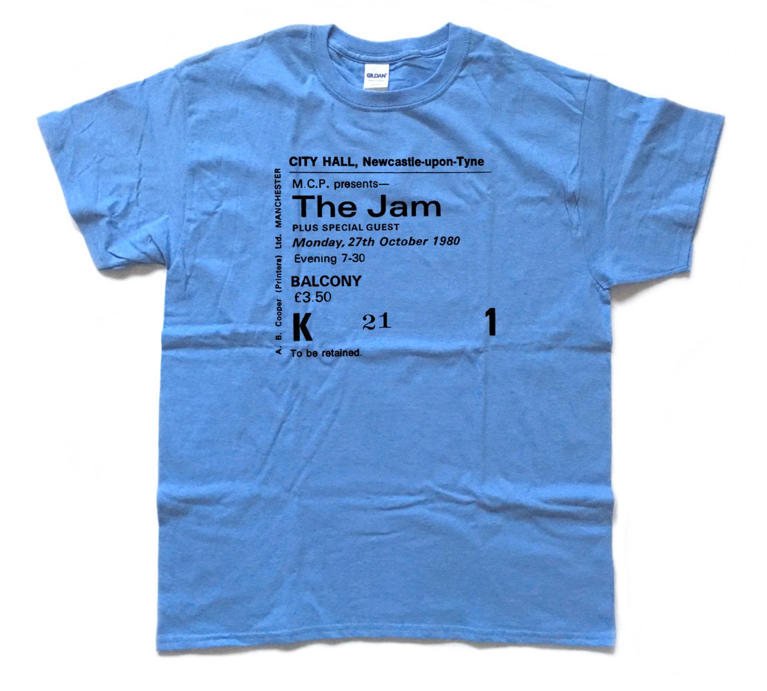 THE JAM 1980 Newcastle City Hall screen printed tribute T Etsy