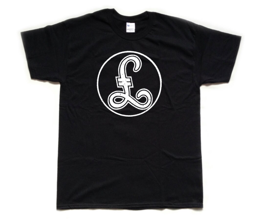 Image of Parlophone Pound Symbol Logo Screen Printed T Shirt