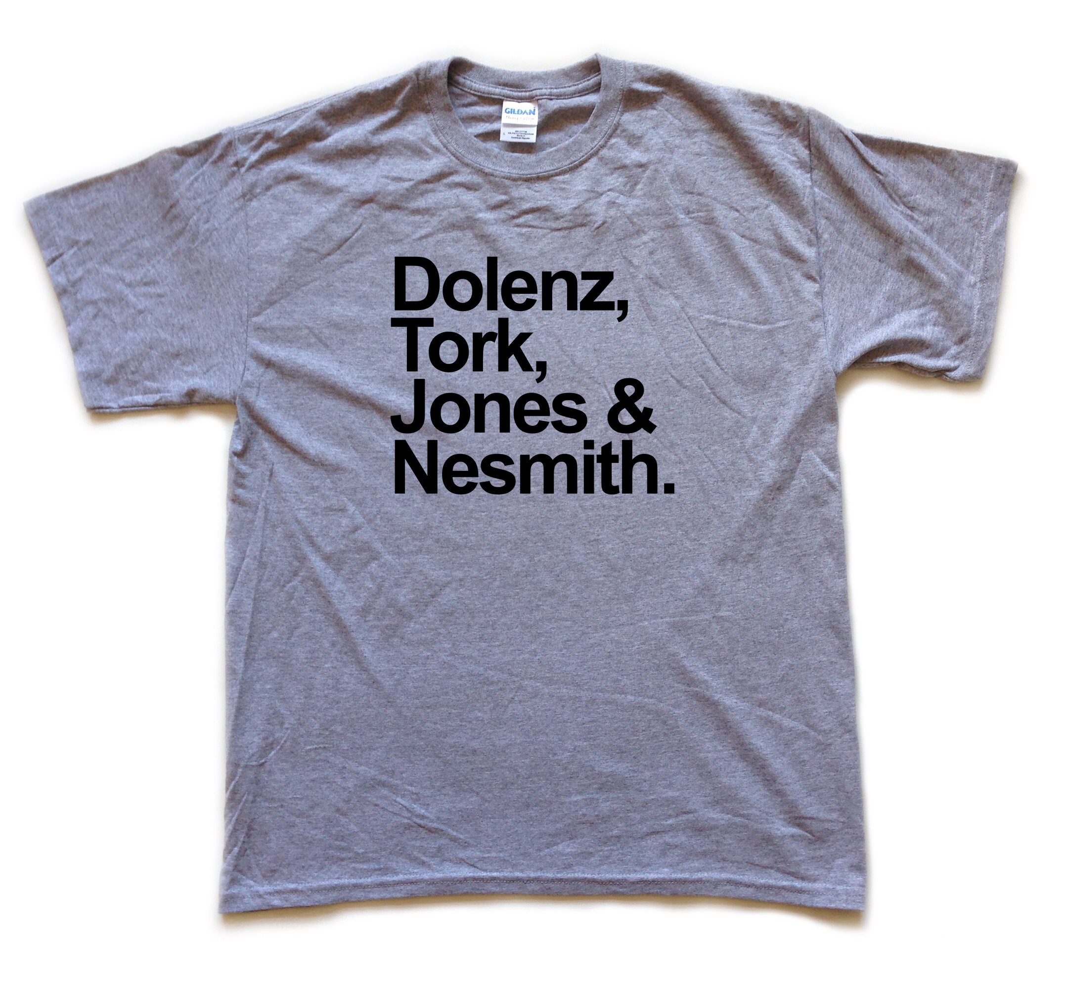 Image of Dolenz, Tork, Jones & Nesmith - Monkees-Tribute Group Names T Shirt
