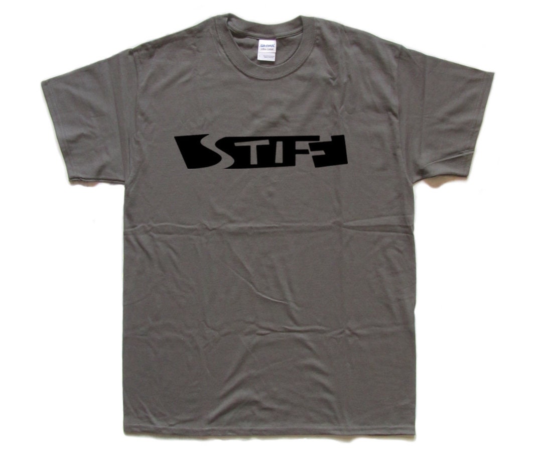 Image of stiff Screen Printed Record Label T Shirt