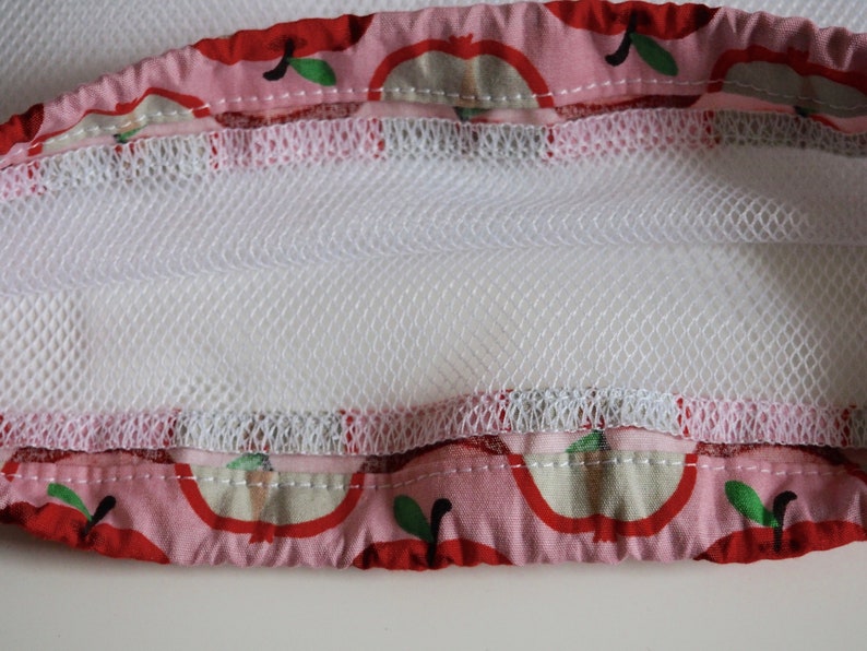 zero waste apple pink red reusable fruit vegetable net