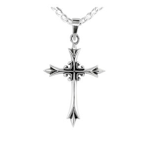 Belle croix grecque orthodoxe en argent sterling. Breloques croix unisexes non incluses. Chaîne italienne en argent sterling. 5153