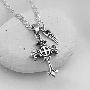 Orthodox Cross sterling silver Cross sterling silver Greek Cross fleur de lis Cross . CHOOSE 1 charm & Italian chain