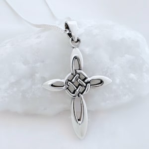 Sterling silver Irish Cross Necklace, Cross knot Most popular Celtic cross, love knot cross. Choose Italian chain. Irish cross Jewelry