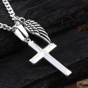 Sterling silver cross necklace and plus 1 charm, Small Sterling Silver Cross Necklace, small classic cross necklace, choose chain. 5146