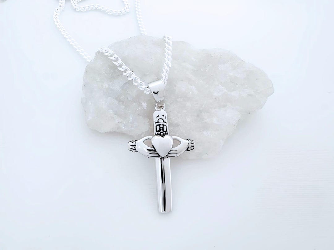 Sterling Silver Celtic Cross Necklace Silver Infinity Love Heart ...