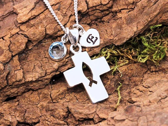 Ichthus cross necklace sale