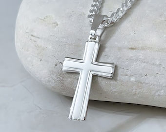925 Sterling Silber Kreuz Halskette Kreuz Anhänger Eleganz Kreuz. Wählen Sie Dicke Männerkette Dünn für Frau. Ref: 5143#