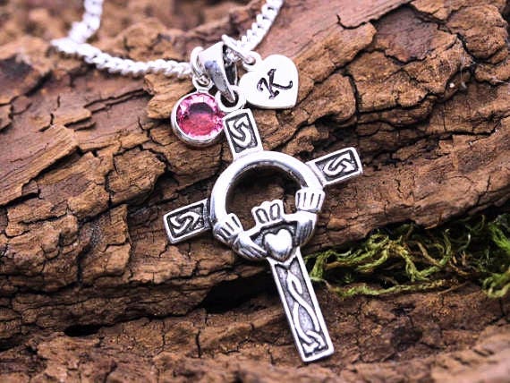 Celtic Cross Pendant – Claddagh Design