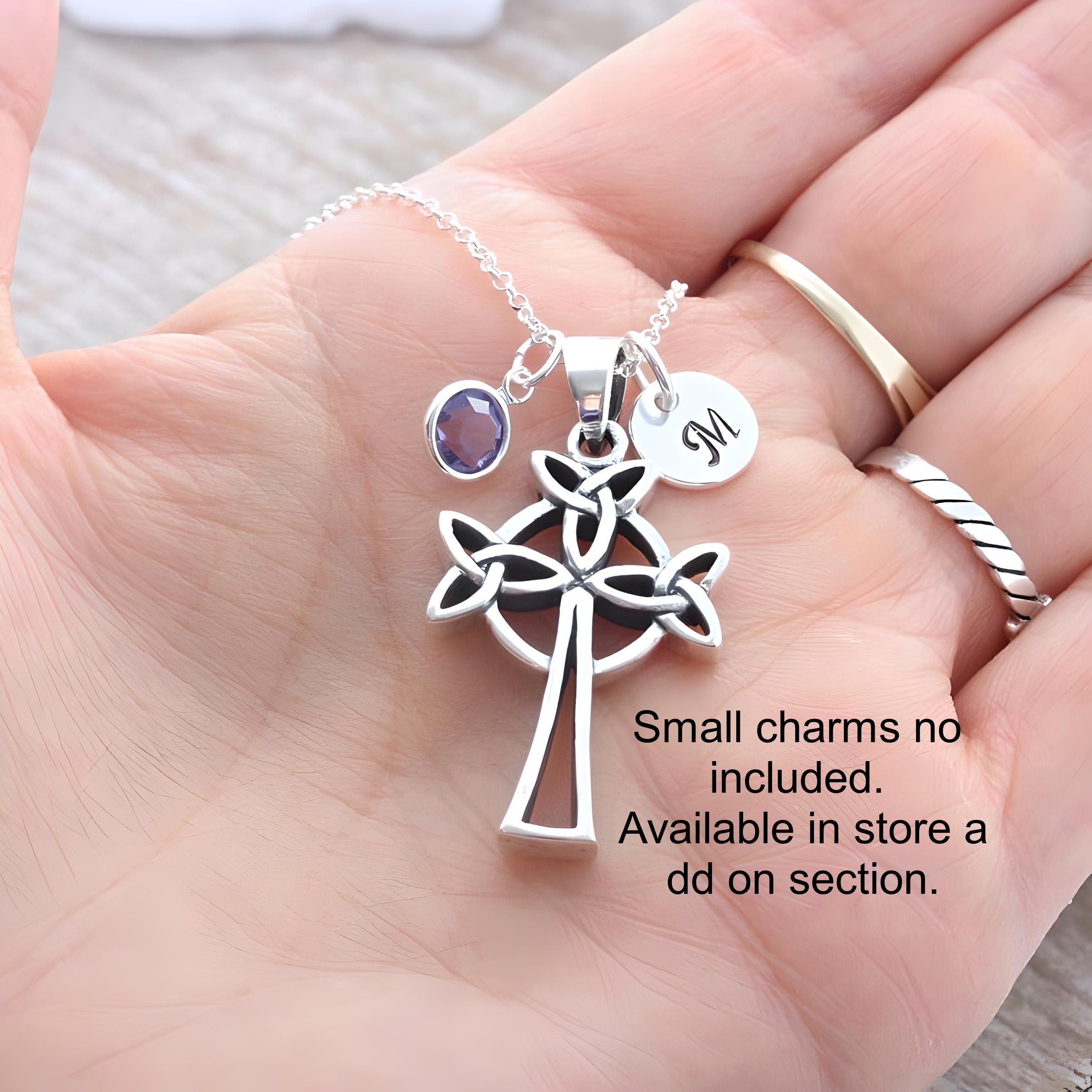 Collana Celtica In Argento S925 Con Ciondolo Croce E Nodo Trinità | Portafortuna Irlandese | ECHOOY - 3