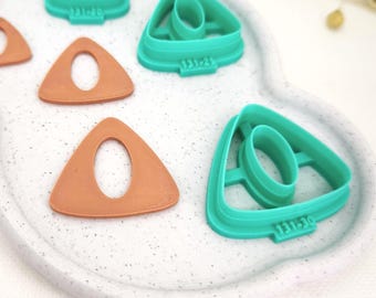 R131 Triangle cookie cutter l Polymer clay cookie cutter l Clay cutter l Interchangeable tassels l Earring mold
