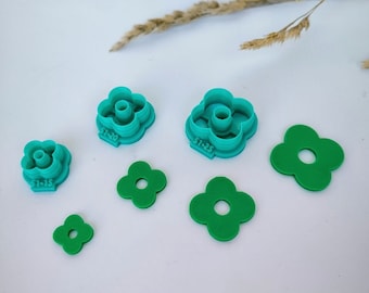 R051 Emporte-pièce fleurs l Emporte-pièce pâte polymère l Clay cutter l Emporte-pièce pâte fimo l Coupeur d'argile l Moule boucle oreilles