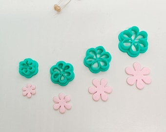 R020 Emporte-pièce fleur l Emporte-pièce pâte polymère l Clay cutter l Emporte-pièce pâte fimo l Coupeur d'argile l Moule boucle oreilles