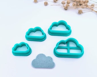 R041 Cloud cookie cutter l Polymer clay cookie cutter l Clay cutter l Fimo clay cookie cutter l Clay cutter l Earring mold