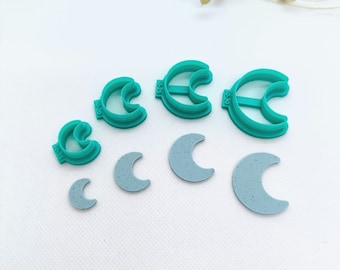 R050 Moon cookie cutter l Polymer clay cookie cutter l Clay cutter l Fimo clay cookie cutter l Clay cutter l Earring mold