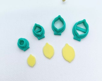 R047 Lemon cookie cutter l Polymer clay cookie cutter l Clay cutter l Fimo clay cookie cutter l Clay cutter l Earring mold