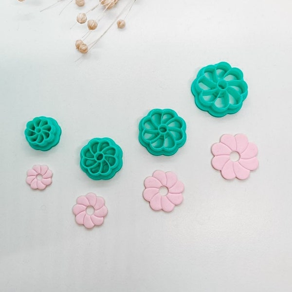 R019 Emporte-pièce fleur l Emporte-pièce pâte polymère l Clay cutter l Emporte-pièce pâte fimo l Coupeur d'argile l Moule boucle oreilles