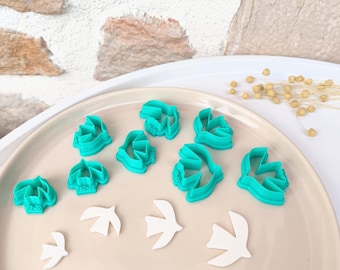 R078G+D Dove cookie cutter l Polymer clay cookie cutter l Clay cutter l Fimo cookie cutter l Clay cutter l Earring mold