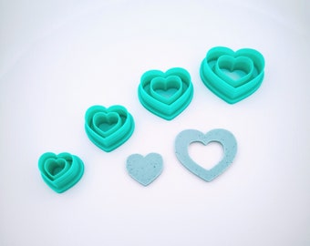 R030 Heart cookie cutter l Polymer clay cookie cutter l Clay cutter l Fimo clay cookie cutter l Clay cutter l Earring mold