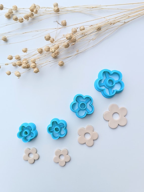 R005 Emporte-pièce fleur l Emporte-pièce pâte polymère l Clay cutter l Emporte-pièce pâte fimo l Coupeur d'argile l Moule boucle oreilles