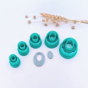 R031 Oval cookie cutter l Polymer clay cookie cutter l Clay cutter l Fimo clay cookie cutter l Clay cutter l Earring mold