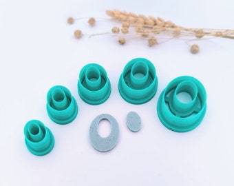 R031 Oval cookie cutter | Polymer clay cookie cutter | Clay cutter | Fimo clay cookie cutter | Clay cutter | Earring mold