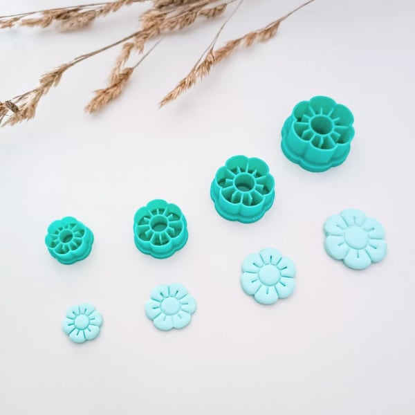 R012 Emporte-pièce fleur l Emporte-pièce pâte polymère l Clay cutter l Emporte-pièce pâte fimo l Coupeur d'argile l Moule boucle oreilles